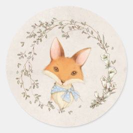 Fox mit floralfarbenem Umschlag Aufkleber