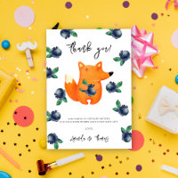 Fox mit Heidelbeeren - Danke, Baby Dusche