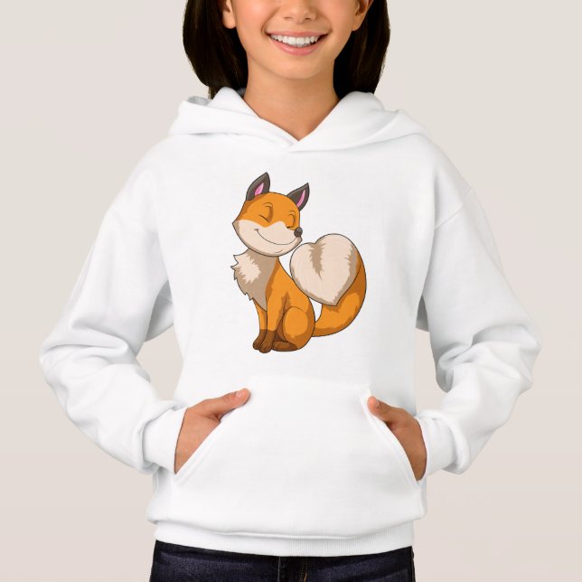 Fox mit Herz Hoodie (Vorderseite)