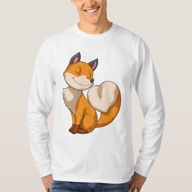 Fox mit Herz T-Shirt (Vorderseite)