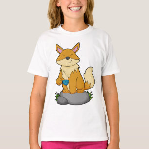 Fox mit Kaffeetasse T-Shirt