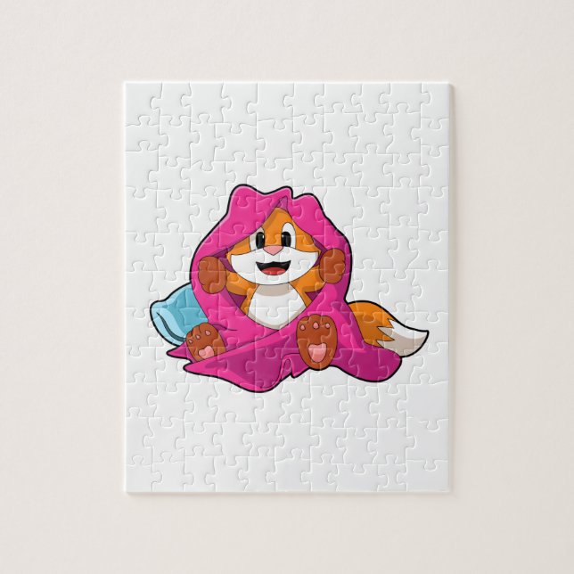 Fox mit Kissen und Decken (Vertikal)