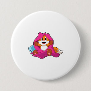 Fox mit Kissen und Decken Button