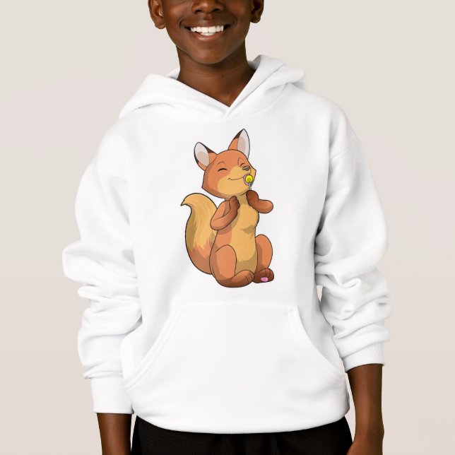 Fox mit Lollipop Hoodie (Vorderseite)
