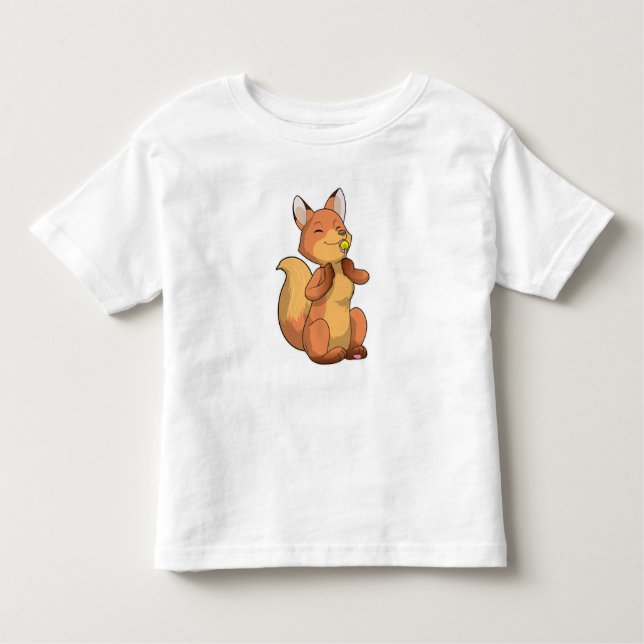 Fox mit Lollipop Kleinkind T-shirt (Vorderseite)