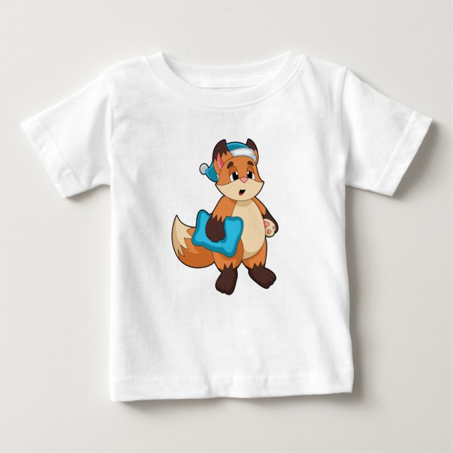 Fox mit Nightcap Baby T-shirt (Vorderseite)