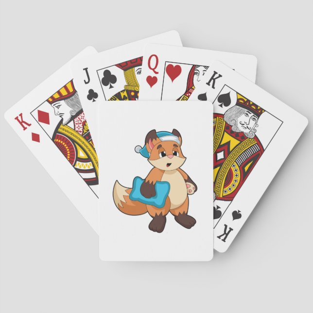 Fox mit Nightcap Spielkarten (Rückseite)