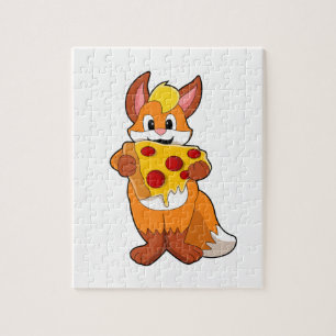 Fox mit Pizza