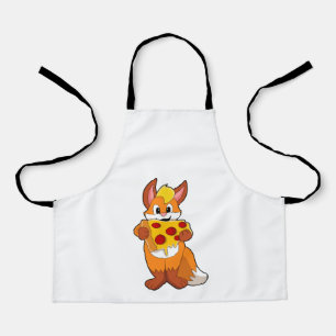 Fox mit Pizza Schürze