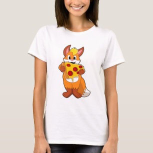 Fox mit Pizza T-Shirt