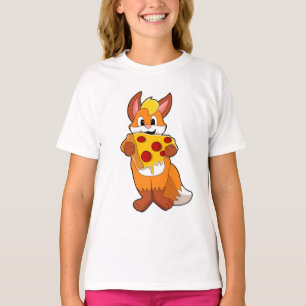 Fox mit Pizza T-Shirt