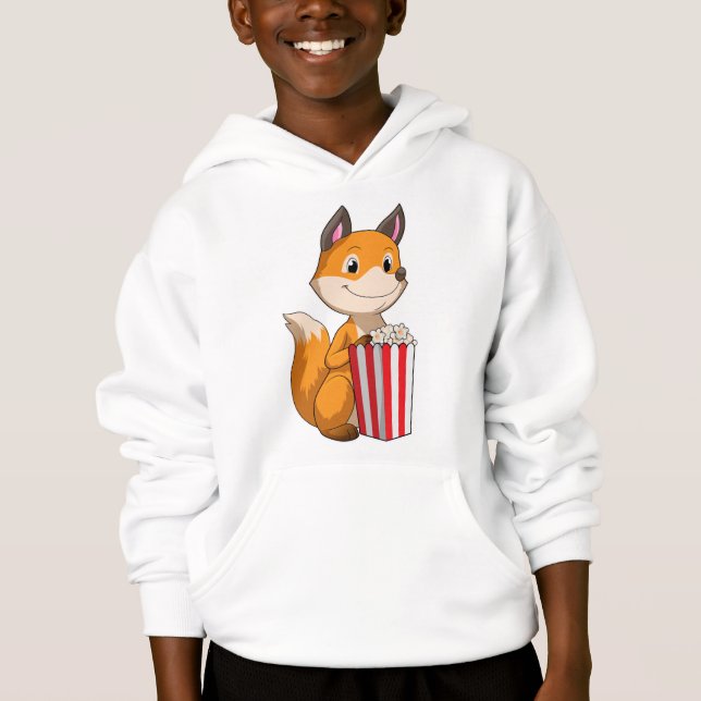 Fox mit Popcorn Hoodie (Vorderseite)