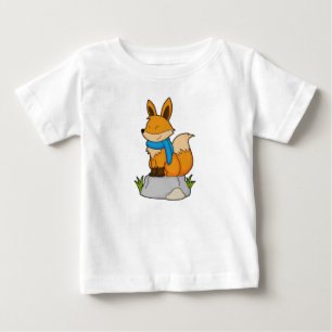 Fox mit Scarf auf Rock Baby T-shirt