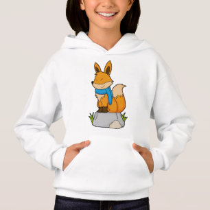Fox mit Scarf auf Rock Hoodie