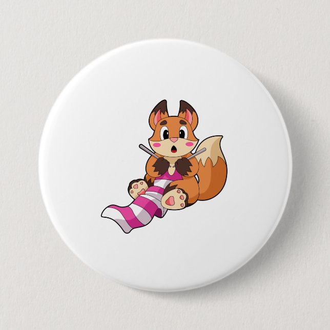 Fox mit Scarf Button (Vorderseite)