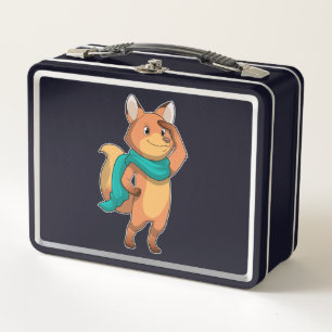 Fox mit Scarf Metall Brotdose