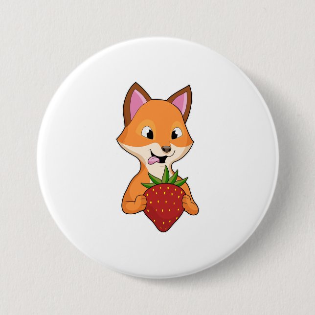 Fox mit Strawberry Button (Vorderseite)