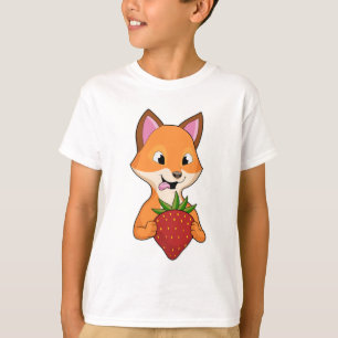 Fox mit Strawberry T-Shirt