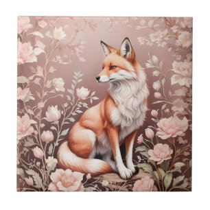 Fox mit traumhaft rosa Blüte Fliese