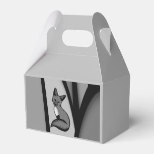 Fox Modern Art Design in Silver Geschenkschachtel