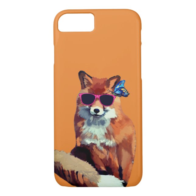 Fox Mood Apple iPhone 8/7, selten dort Case-Mate iPhone Hülle (Rückseite)