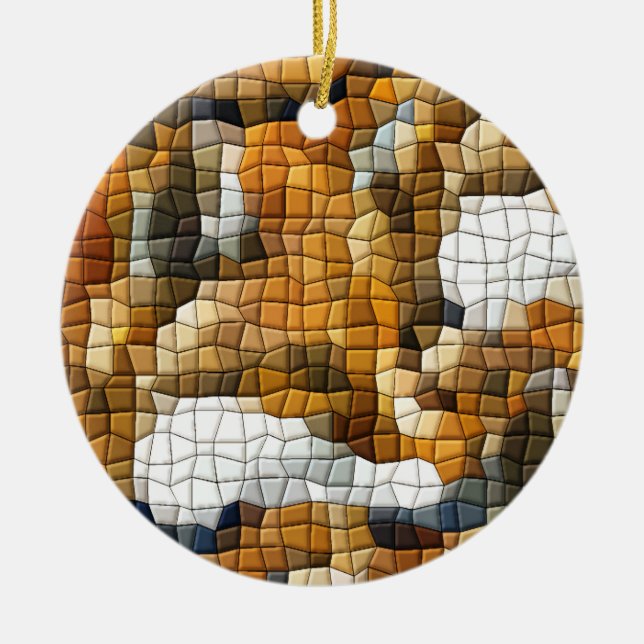 FOX MOSAIC KERAMIK ORNAMENT (Vorne)