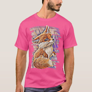 Fox Motif Sly Animal Colorful Forest Animes Füchse T-Shirt