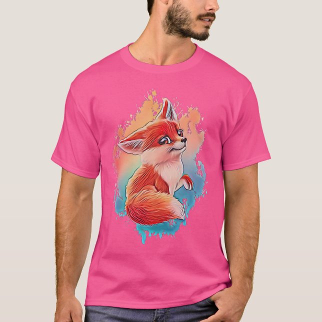 Fox Motif T-Shirt (Vorderseite)