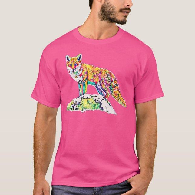 Fox Motif T-Shirt (Vorderseite)