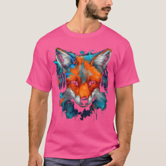 Fox Music Art Headphones Animal Fox T-Shirt