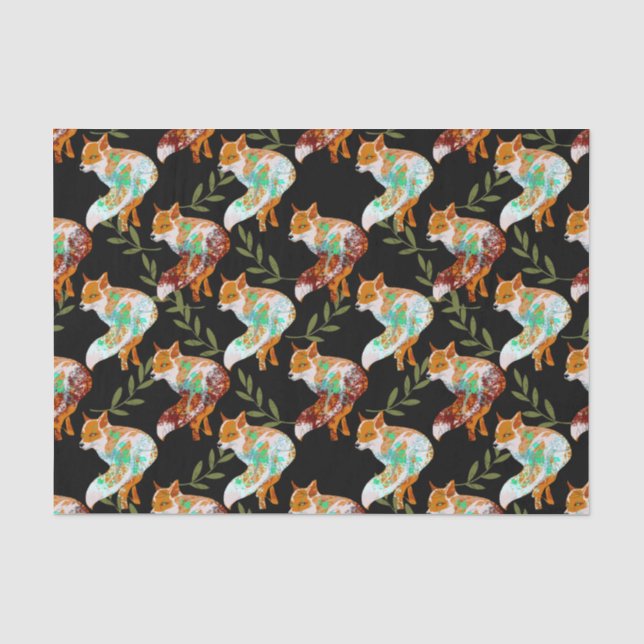 Fox-Muster-Papiermuster Seidenpapier (Vorderseite)