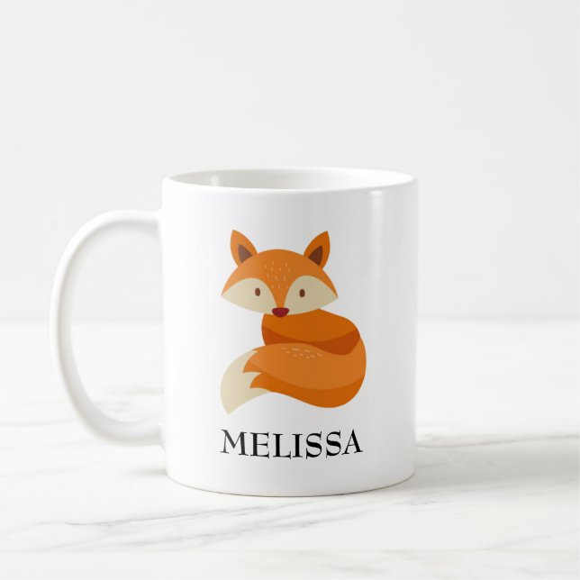 Fox Name Personalized Kaffeetasse (Links)