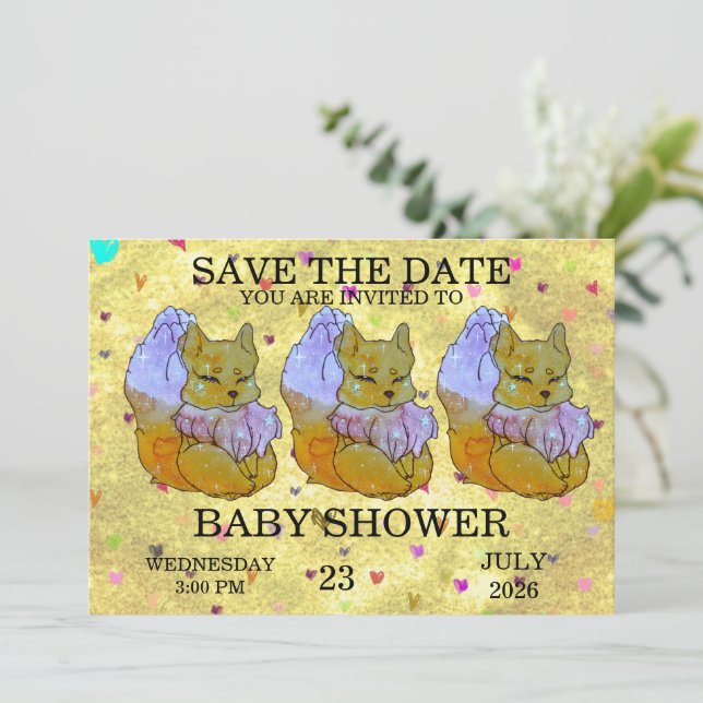 Fox named Dice Einladung (Stehend Vorderseite)