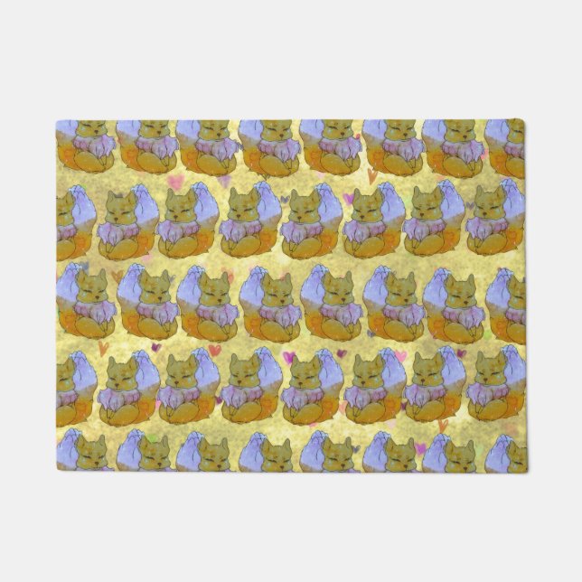 Fox named Dice Fußmatte (Vorderseite)