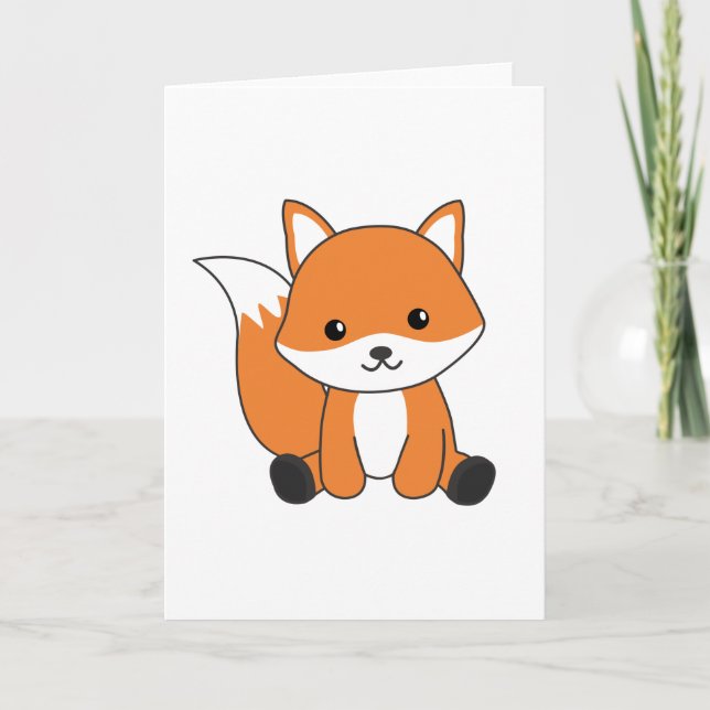 Fox Niedlich Forest Animal Foxes Red Fox Karte (Vorderseite)