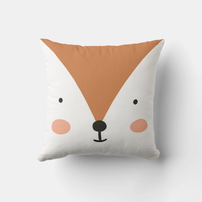 Fox Niedlich Green Kinderzimmer Baby Room Kissen (Rückseite)