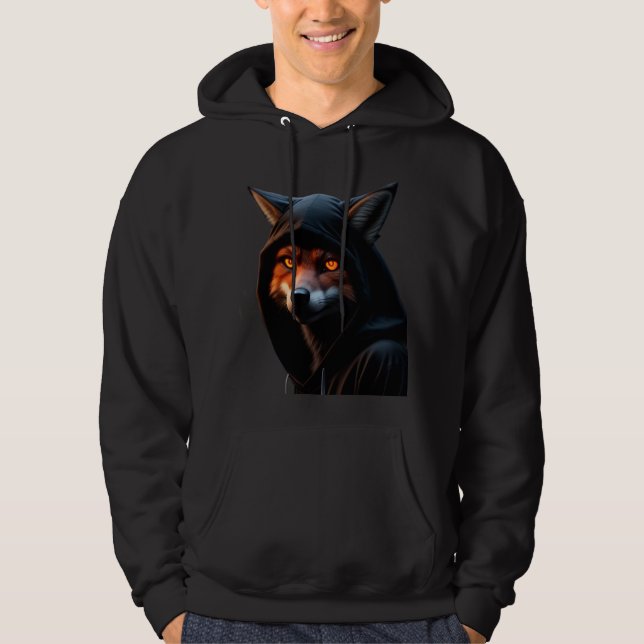 Fox Ninja with Burning Eyes Hoodie (Vorderseite)