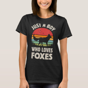 Fox nur ein Junge, der Lieben Füchse Männer Retro T-Shirt