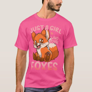 Fox nur ein Mädchen, das Füchse Lieben T-Shirt