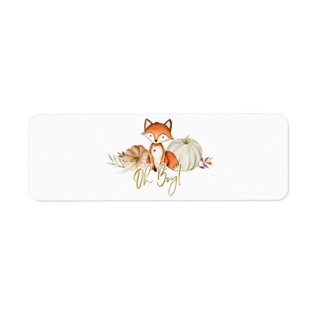 Fox Oh Boy Pumpkin Cigar Label (Vorne)