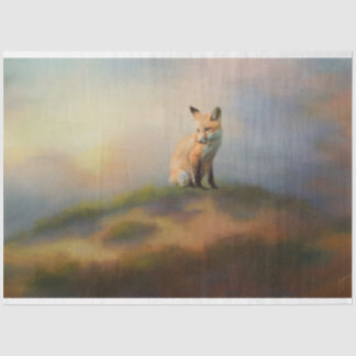 Fox on a Hill Wildlife Decoupage Seidenpapier