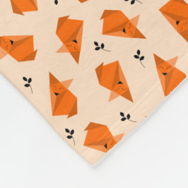 Fox Origami Fleecedecke