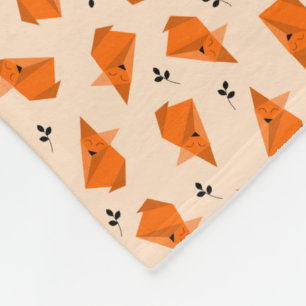 Fox Origami Fleecedecke