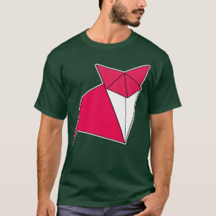Fox Origami Sticker Style Design T-Shirt