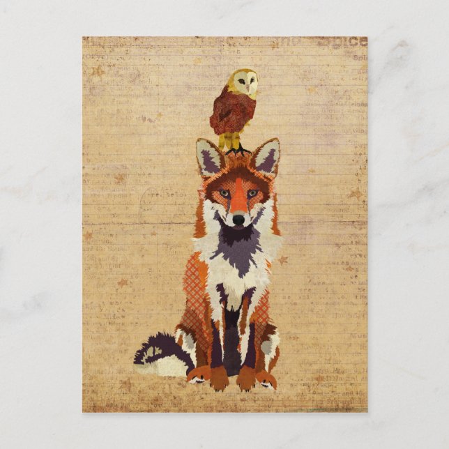 FOX & OWL Postkarte (Vorderseite)
