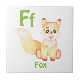 Fox personalisieren ABC: Buchstabe F - Ihren Namen Fliese