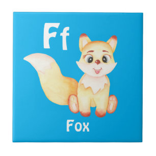 Fox personalisieren ABC: Buchstabe F - Ihren Namen Fliese