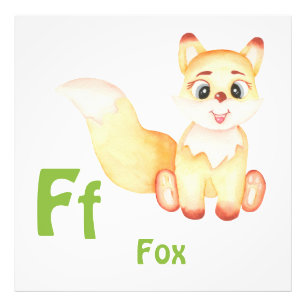 Fox personalisieren ABC: Buchstabe F - Ihren Namen Fotodruck
