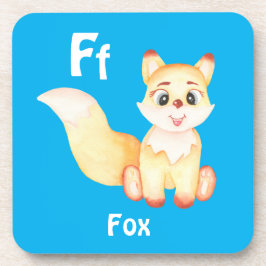 Fox personalisieren ABC: Buchstabe F - Ihren Namen Getränkeuntersetzer