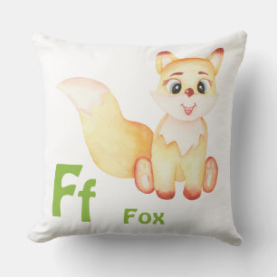 Fox personalisieren ABC: Buchstabe F - Ihren Namen Kissen